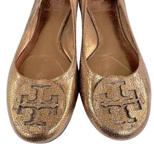 Tory Burch Reva Gold Flats
